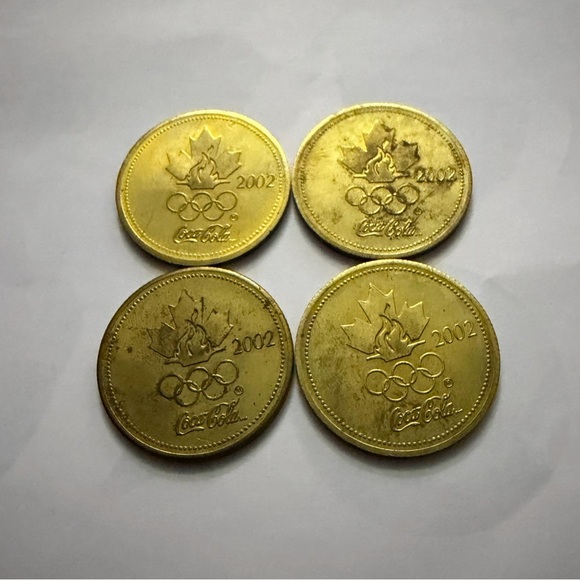 Coca Cola Other - X4, 2002 Coca-Cola Canadian Olympic Men's Hockey Team Commemorative Medallions